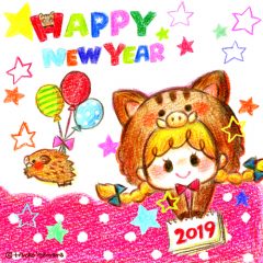 年賀イラスト2019